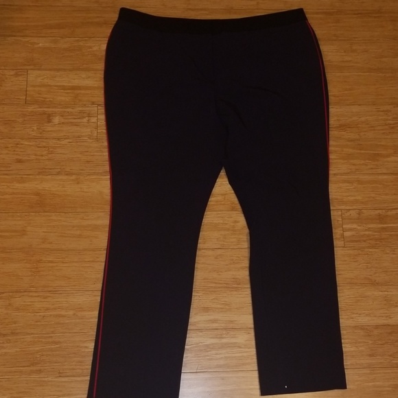 Worthington Navy Pants with Red Stripes - Picture 2 of 4